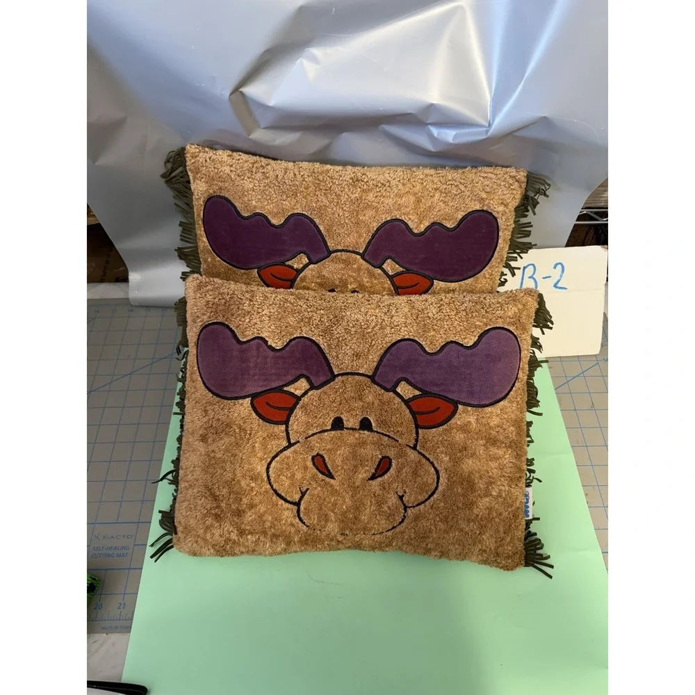 NICI Moose Plush Pillows Set of 2 New with Tags‎ Decorative Throw Pillow